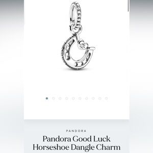Pandora Good Luck Horseshoe Dangle Charm - NWOT!